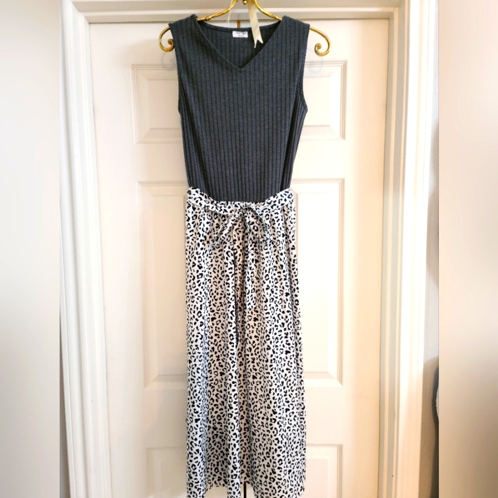 Leopard Maxi Tie Dress